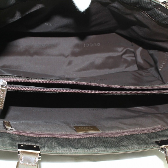 Authentic Gucci Tote Bag Dark Brown Nylon 277476 - Picture 8 of 8